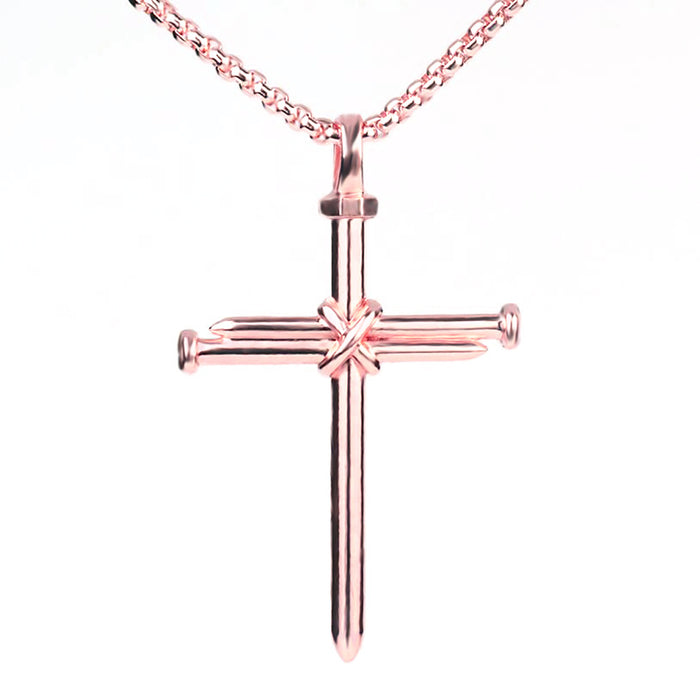 Wholesale Nail Cross Men's Pendant Personality Men's Necklace JDC-NE-PanX002