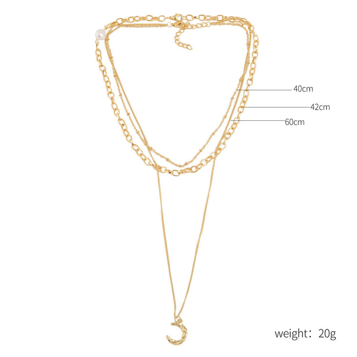 Wholesale multi-layer necklace ins wind lock necklace women all match JDC-NE-ManY001