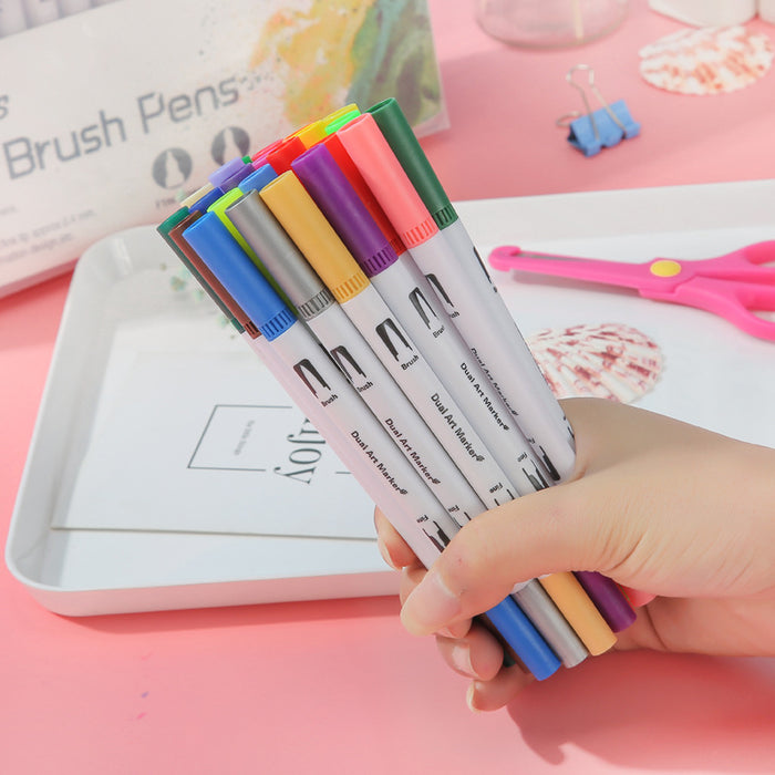 Jewelry WholesaleWholesale ABS Marker Double Head Watercolor Pen JDC-BP-HWJ008 Ballpoint pen 好文聚 %variant_option1% %variant_option2% %variant_option3%  Factory Price JoyasDeChina Joyas De China