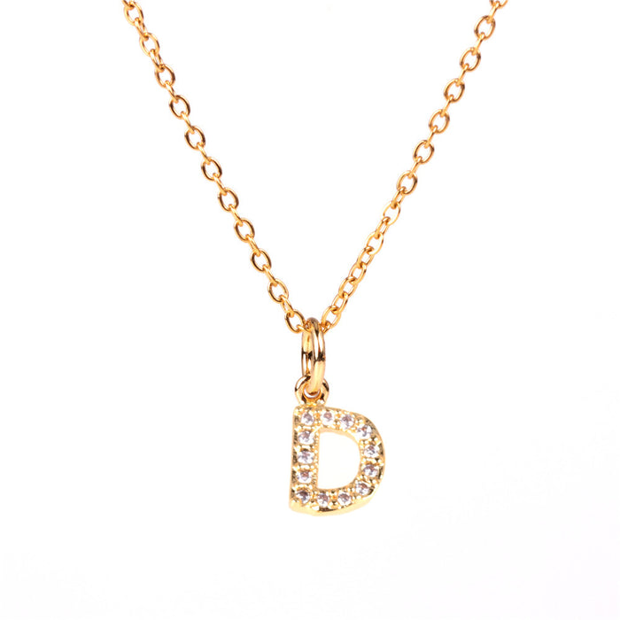 Wholesale Necklaces Stainless Steel Alphabet Pendant JDC-NE-PREMTIANY002