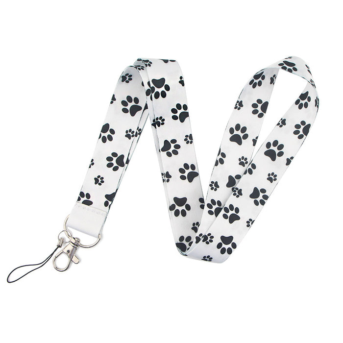 Wholesale keychain cloth rope dog paw cartoon mobile phone rope MOQ≥5 JDC-KC-QingT007