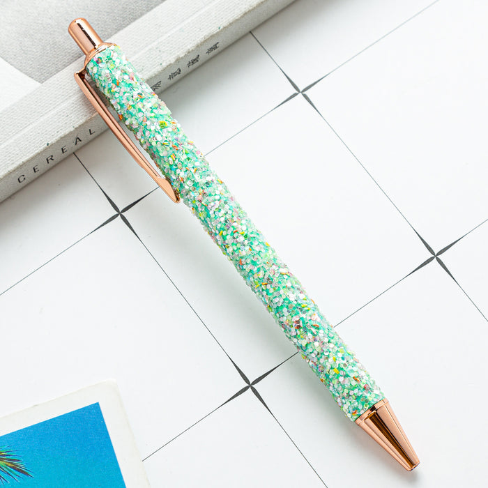 Jewelry WholesaleWholesale Metal Button Glitter Ballpoint Pen JDC-BP-Huah019 Ballpoint pen 华豪 %variant_option1% %variant_option2% %variant_option3%  Factory Price JoyasDeChina Joyas De China