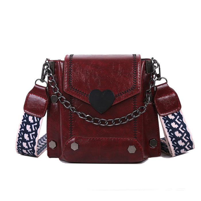 Jewelry WholesaleWholesale solid color love heart wide shoulder cross shoulder shoulder small square bag JDC-SD-Ruic002 Shoulder Bags 芮成 %variant_option1% %variant_option2% %variant_option3%  Factory Price JoyasDeChina Joyas De China