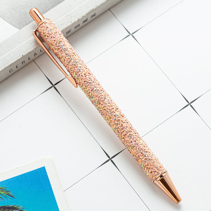 Jewelry WholesaleWholesale Metal Button Glitter Ballpoint Pen JDC-BP-Huah019 Ballpoint pen 华豪 %variant_option1% %variant_option2% %variant_option3%  Factory Price JoyasDeChina Joyas De China