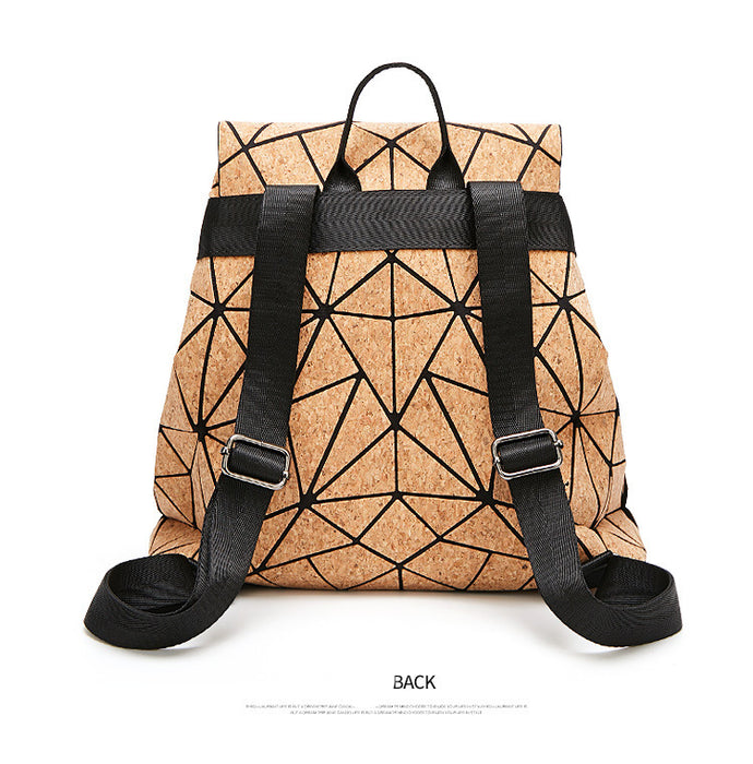 Wholesale Backpack Bark Geometric Wood Grain Waterproof Breathable MOQ≥2 JDC-BP-Buluo001