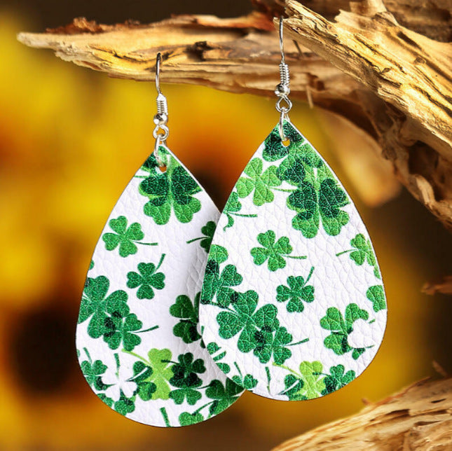 Jewelry WholesaleWholesale water drop leather earrings JDC-ES-Saip045 Earrings 赛蒲 %variant_option1% %variant_option2% %variant_option3%  Factory Price JoyasDeChina Joyas De China