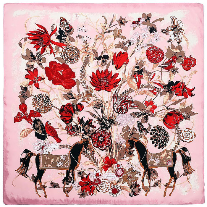 Jewelry WholesaleWholesale Simulated Silk Flower Horse Silk Scarf JDC-SS-PiaoR002 Silk Scarf 朴仁 %variant_option1% %variant_option2% %variant_option3%  Factory Price JoyasDeChina Joyas De China