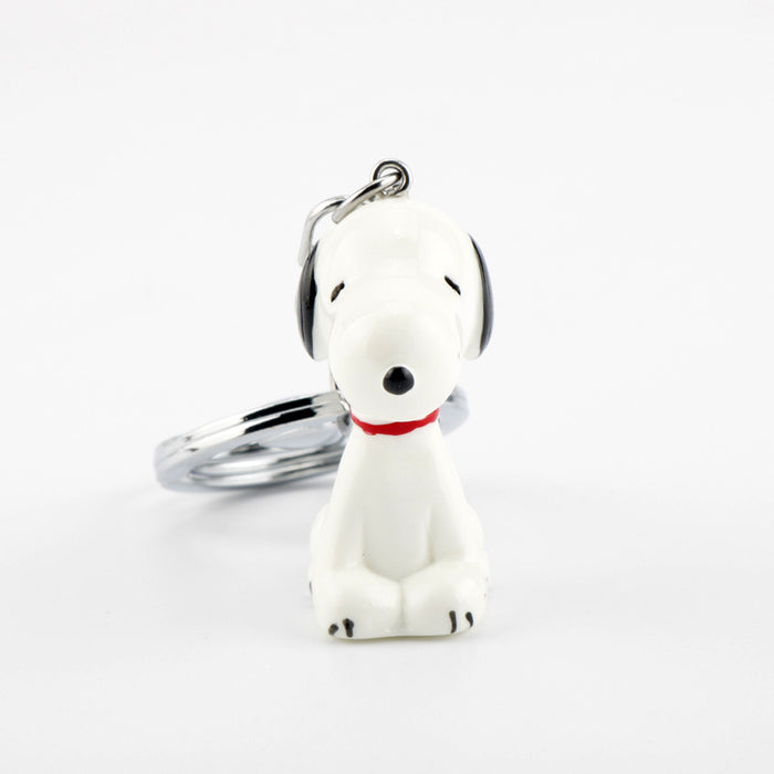 Wholesale keychain cute cartoon white puppy dog doll JDC-KC-AngJ009