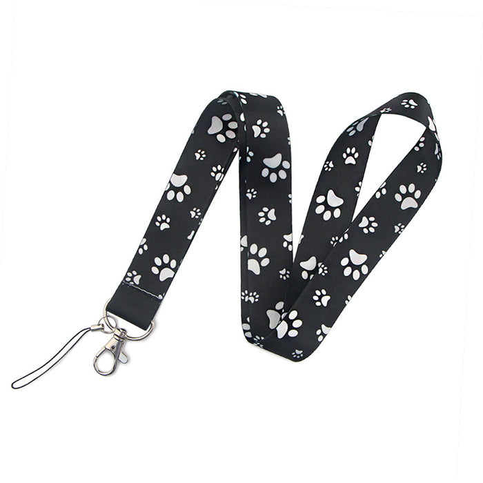 Wholesale keychain cloth rope dog paw cartoon mobile phone rope MOQ≥5 JDC-KC-QingT007