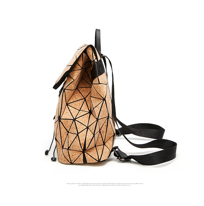 Wholesale Backpack Bark Geometric Wood Grain Waterproof Breathable MOQ≥2 JDC-BP-Buluo001