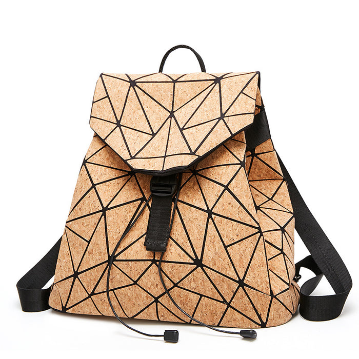 Wholesale Backpack Bark Geometric Wood Grain Waterproof Breathable MOQ≥2 JDC-BP-Buluo001