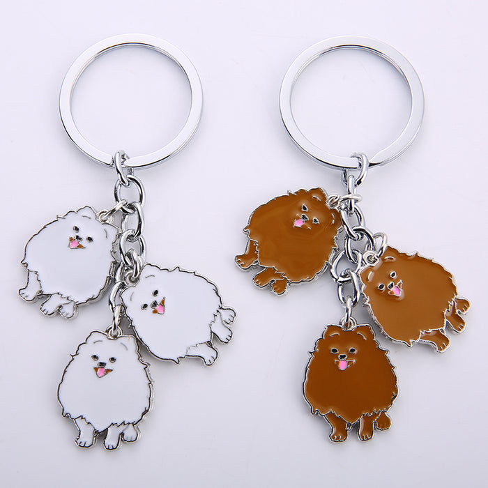Wholesale Keychains For Backpacks Zinc Alloy Pet Dog Keychain MOQ≥2 JDC-KC-ChangZ001