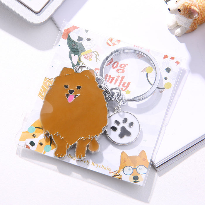 Wholesale Keychains For Backpacks Zinc Alloy Pet Dog Keychain MOQ≥2 JDC-KC-ChangZ001