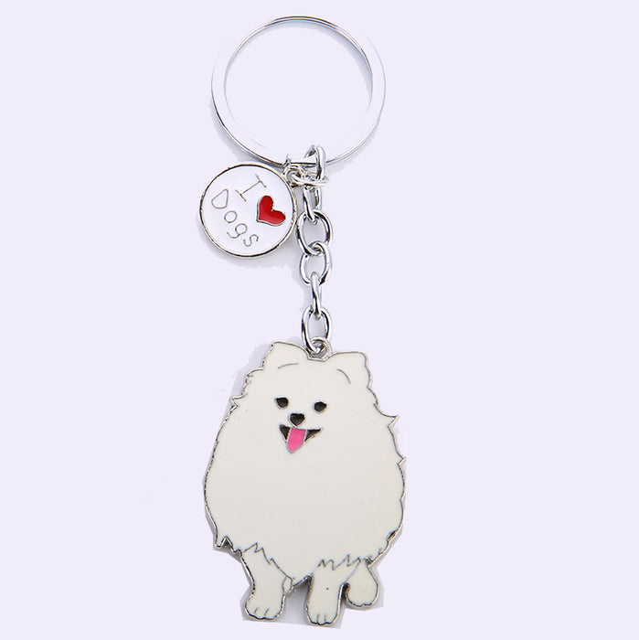 Wholesale Keychains For Backpacks Zinc Alloy Pet Dog Keychain MOQ≥2 JDC-KC-ChangZ001