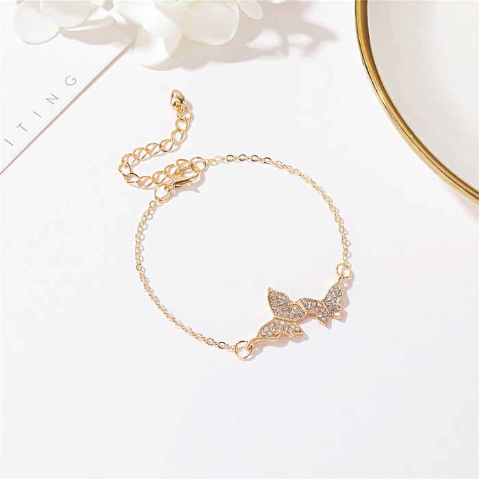 Jewelry WholesaleWholesale Flash Diamond Butterfly Alloy Bracelet JDC-BT-A029 Bracelet 妙雅 %variant_option1% %variant_option2% %variant_option3%  Factory Price JoyasDeChina Joyas De China