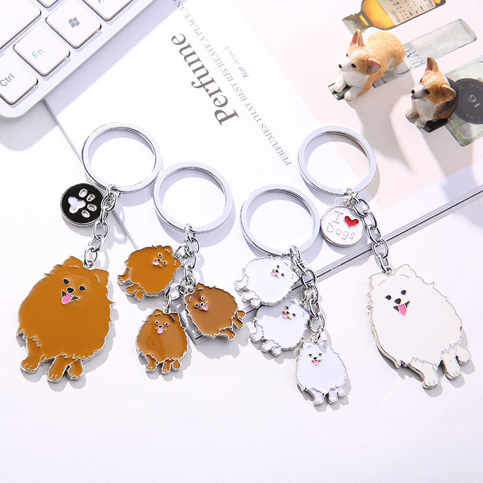 Wholesale Keychains For Backpacks Zinc Alloy Pet Dog Keychain MOQ≥2 JDC-KC-ChangZ001