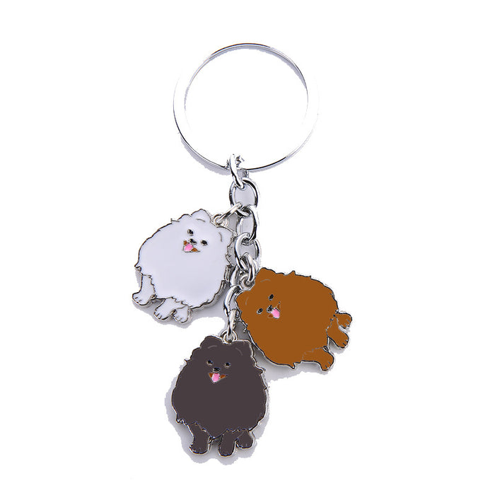 Wholesale Keychains For Backpacks Zinc Alloy Pet Dog Keychain MOQ≥2 JDC-KC-ChangZ001