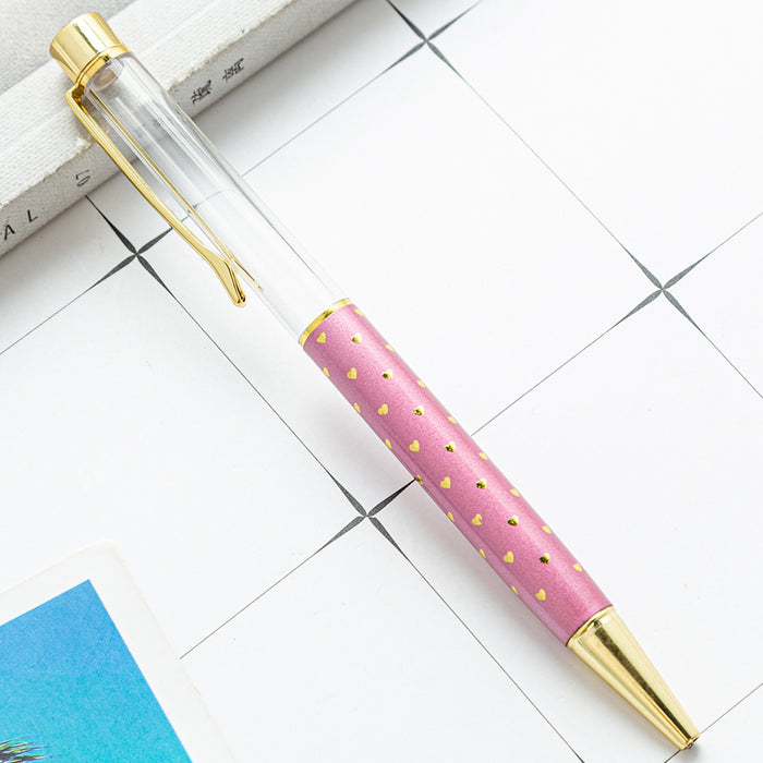 Wholesale Metal DIY Heart Shaped Empty Tube Ballpoint Pen JDC-BP-Huah055