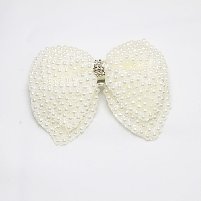 Jewelry WholesaleWholesale pearl bow flower children hairpin JDC-HC-QianY001 Hair Clips 茜月 %variant_option1% %variant_option2% %variant_option3%  Factory Price JoyasDeChina Joyas De China