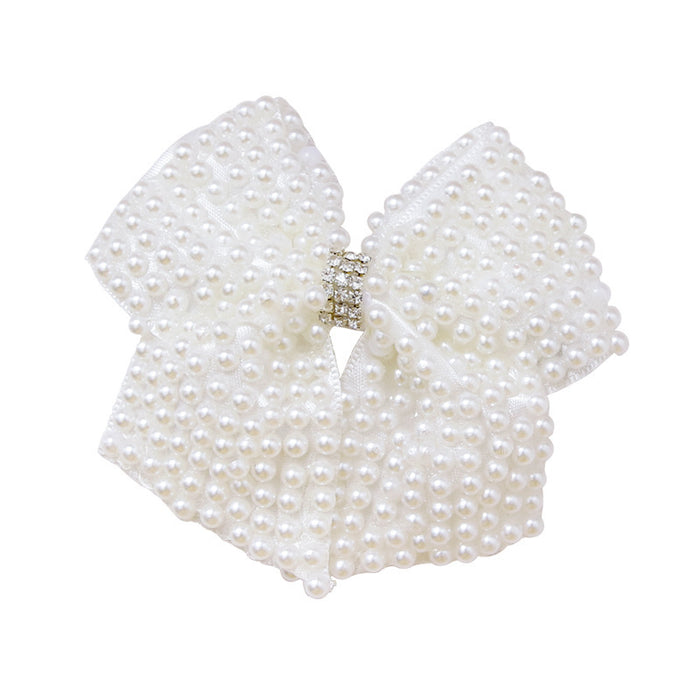 Jewelry WholesaleWholesale pearl bow flower children hairpin JDC-HC-QianY001 Hair Clips 茜月 %variant_option1% %variant_option2% %variant_option3%  Factory Price JoyasDeChina Joyas De China