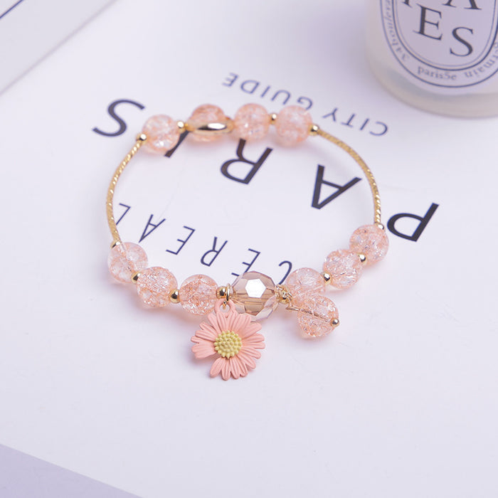 Wholesale small daisy small fresh schoolgirl flower bracelet JDC-BT-LiM005