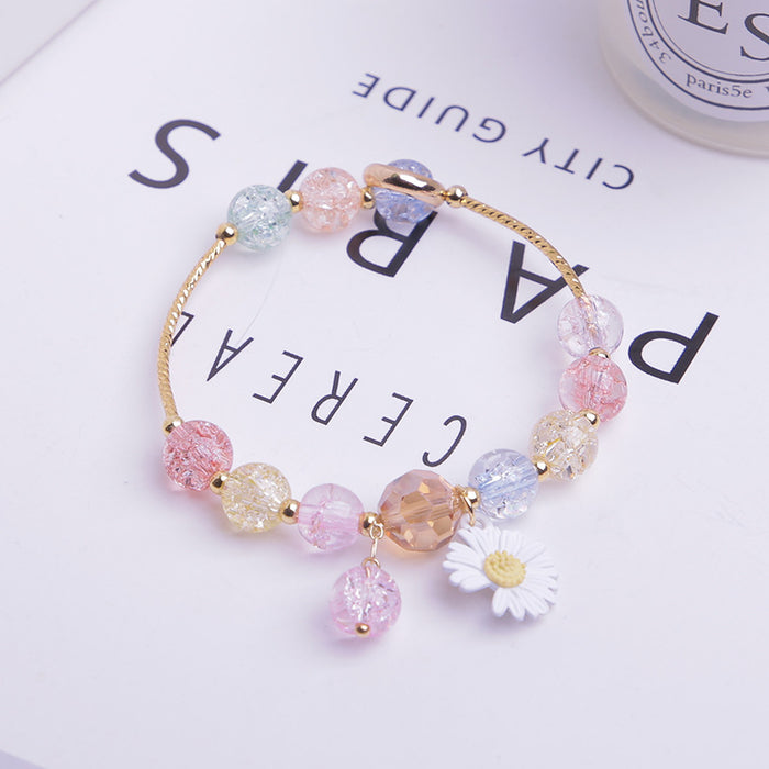 Wholesale small daisy small fresh schoolgirl flower bracelet JDC-BT-LiM005