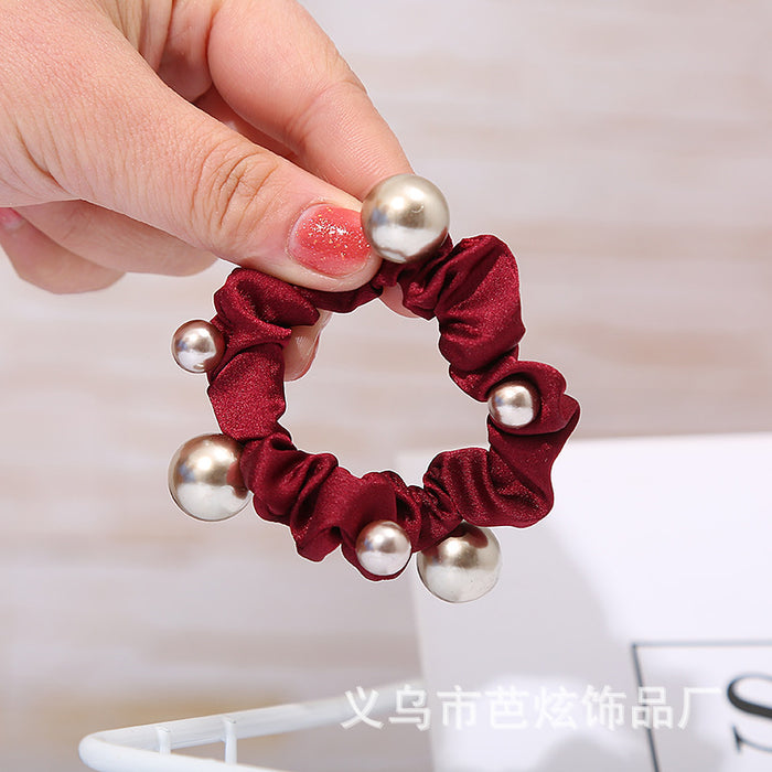 Jewelry WholesaleWholesale pearl crystal head rope small fresh temperament Hair Scrunchies JDC-HS-Baxuan003 Hair Scrunchies 芭炫 %variant_option1% %variant_option2% %variant_option3%  Factory Price JoyasDeChina Joyas De China