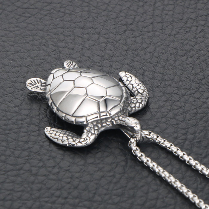 Wholesale Titanium Steel Small Turtle pendant JDC-CS-Shenj001