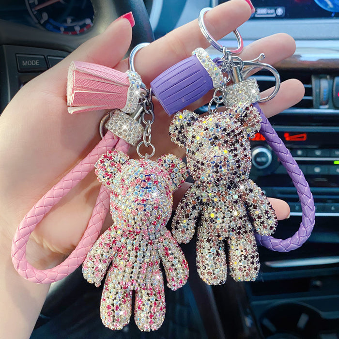 Jewelry WholesaleWholesale cartoon personality diamond studded bear keychain JDC-KC-Yaoyun006 Keychains 瑶韵 %variant_option1% %variant_option2% %variant_option3%  Factory Price JoyasDeChina Joyas De China