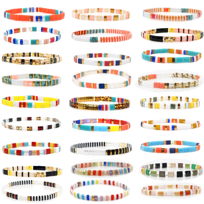 Wholesale bohemian seaside beach wind tila beads bracelet for men and women JDC-BT-GBH091