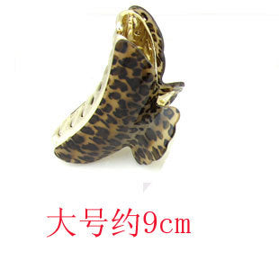 Wholesale Leopard Print Grab Clip Hair Clip Acrylic Butterfly Clip JDC-HC-D106