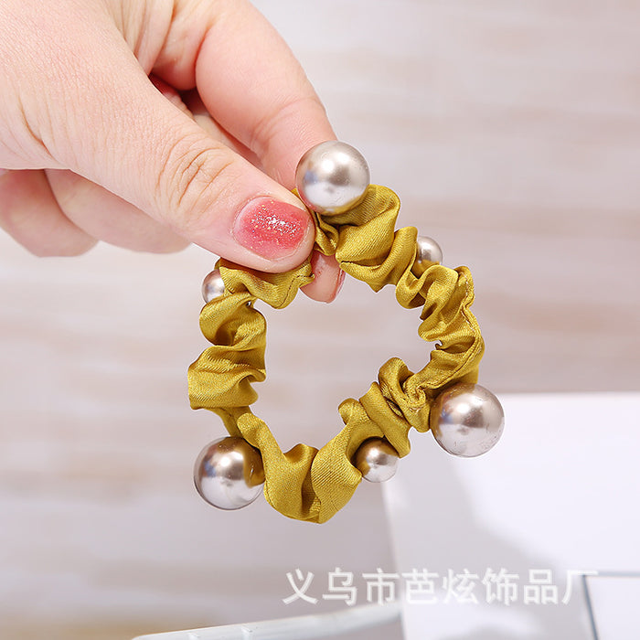 Jewelry WholesaleWholesale pearl crystal head rope small fresh temperament Hair Scrunchies JDC-HS-Baxuan003 Hair Scrunchies 芭炫 %variant_option1% %variant_option2% %variant_option3%  Factory Price JoyasDeChina Joyas De China