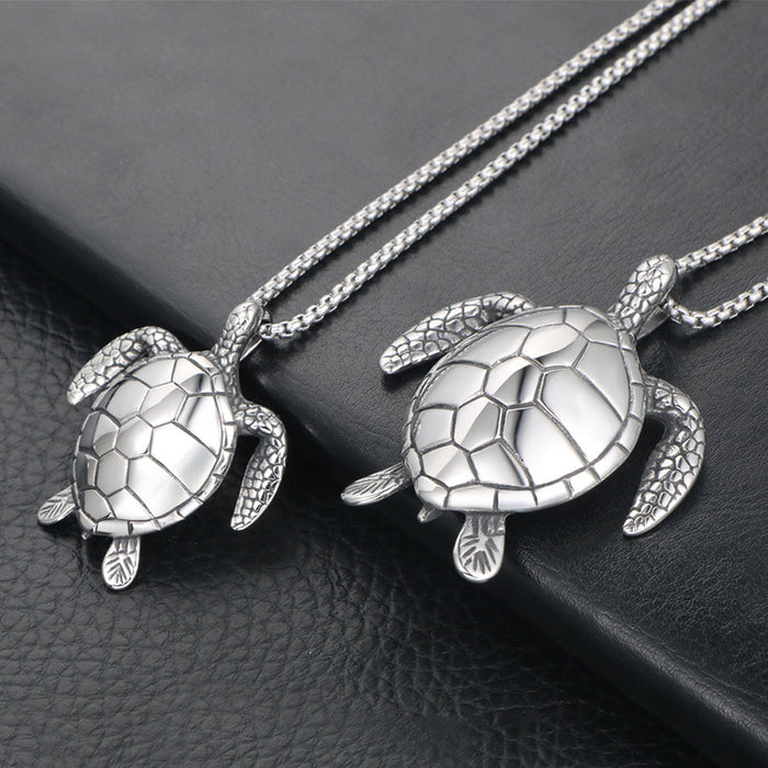 Wholesale Titanium Steel Small Turtle pendant JDC-CS-Shenj001