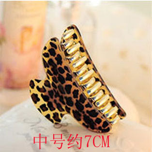 Wholesale Leopard Print Grab Clip Hair Clip Acrylic Butterfly Clip JDC-HC-D106