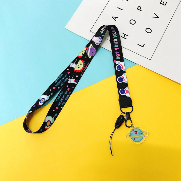 Wholesale creative detachable key lanyard anti-lost lanyard couple JDC-KC-Gongze001