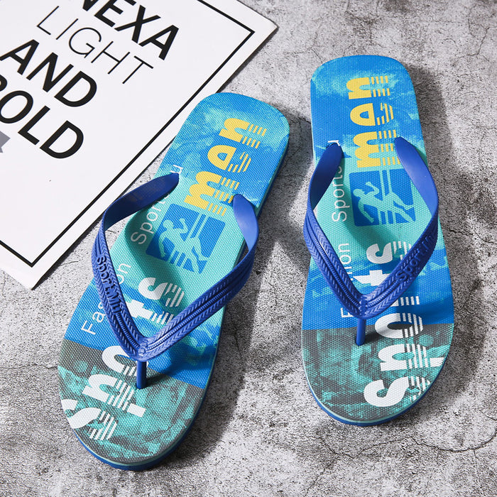 Jewelry WholesaleWholesale Summer Men's Slippers Printing Flip-flops PE Plastic Beach Shoes JDC-SP-MuS001 Slippers 木氏 %variant_option1% %variant_option2% %variant_option3%  Factory Price JoyasDeChina Joyas De China