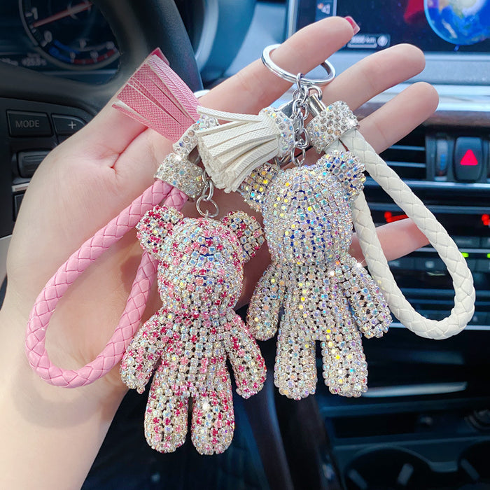 Jewelry WholesaleWholesale cartoon personality diamond studded bear keychain JDC-KC-Yaoyun006 Keychains 瑶韵 %variant_option1% %variant_option2% %variant_option3%  Factory Price JoyasDeChina Joyas De China