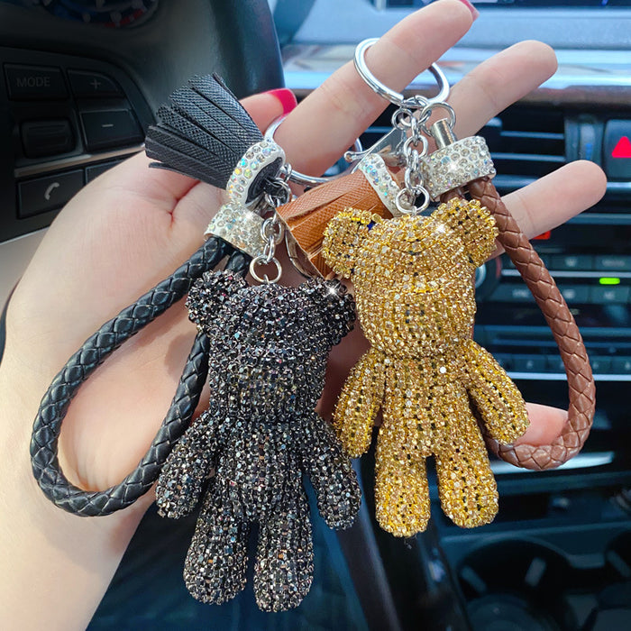 Jewelry WholesaleWholesale cartoon personality diamond studded bear keychain JDC-KC-Yaoyun006 Keychains 瑶韵 %variant_option1% %variant_option2% %variant_option3%  Factory Price JoyasDeChina Joyas De China