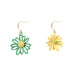 Jewelry WholesaleWholesale asymmetric small daisy earrings flower earrings s925 silver needle JDC-ES-HanK004 Earrings 韩蔻 %variant_option1% %variant_option2% %variant_option3%  Factory Price JoyasDeChina Joyas De China