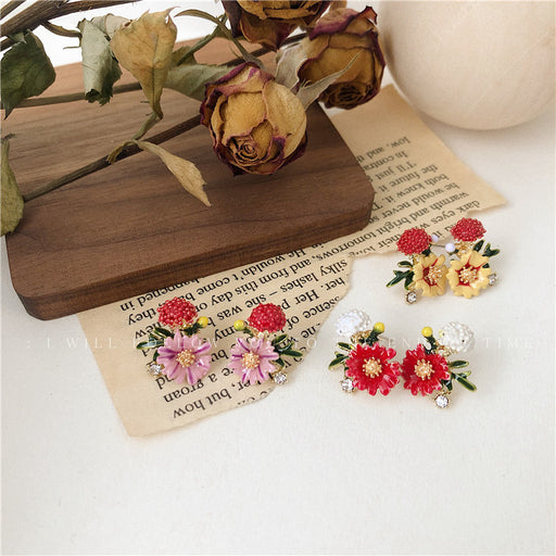 Jewelry WholesaleWholesale Vintage Mori Enamel Enamel Earrings JDC-ES-JiaJ010 Earrings 嘉静 %variant_option1% %variant_option2% %variant_option3%  Factory Price JoyasDeChina Joyas De China