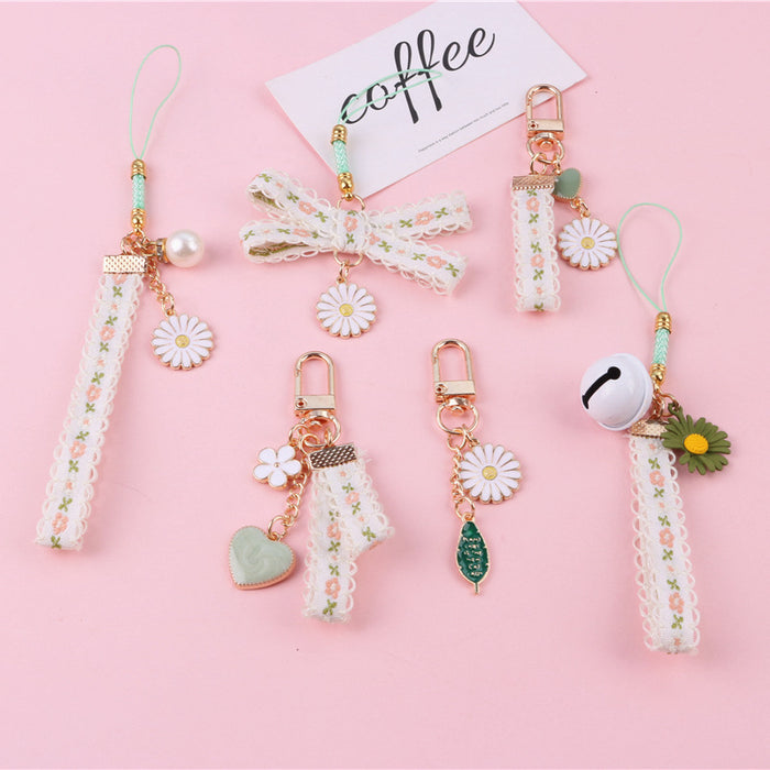 Wholesale Keychains Alloy Daisy Small Fresh Lace MOQ≥2 JDC-KC-YiHan035