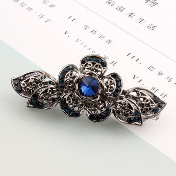 Wholesale Hair Clips Alloy Rhinestone Temperament Black Bow MOQ≥2 JDC-HC-MengP002