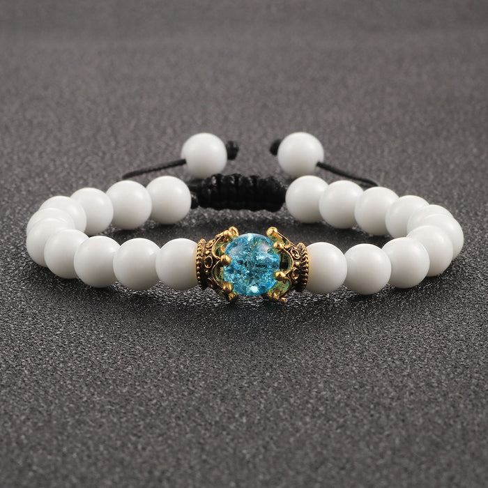 Jewelry WholesaleWholesale Natural Stone Beaded Crown Bracelet JDC-BT-JiuJ012 Bracelet 九江 %variant_option1% %variant_option2% %variant_option3%  Factory Price JoyasDeChina Joyas De China