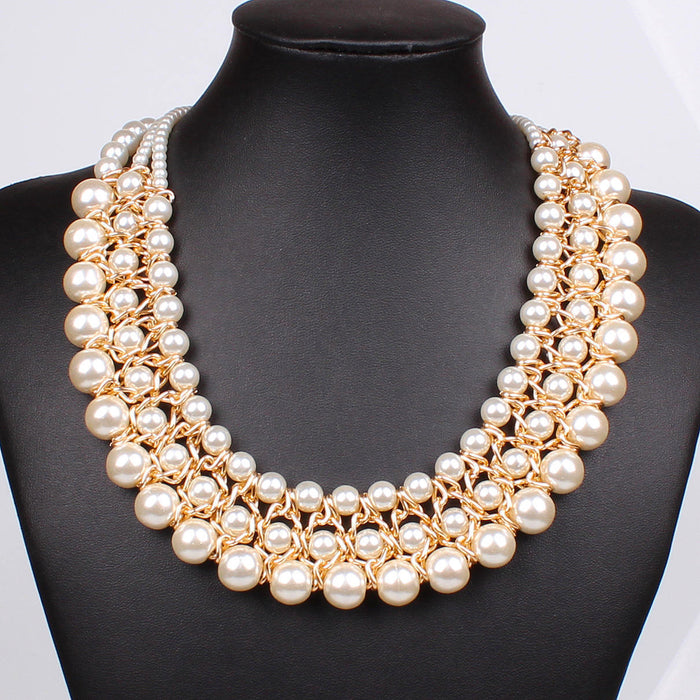 Jewelry WholesaleWholesale Three Layer Pearl Necklace JDC-NE-Miaol006 Necklaces 淼莱 %variant_option1% %variant_option2% %variant_option3%  Factory Price JoyasDeChina Joyas De China