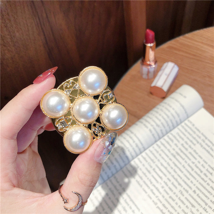 Wholesale Grips Full Diamond Pearl Phone Holder JDC-PS-Xinx002