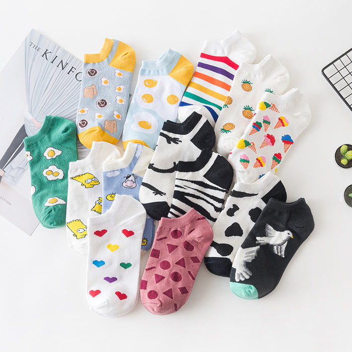 Jewelry WholesaleWholesale Cotton Thin Cartoon Invisible Socks Short Socks JDC-SK-CYu001 Sock 超宇 %variant_option1% %variant_option2% %variant_option3%  Factory Price JoyasDeChina Joyas De China