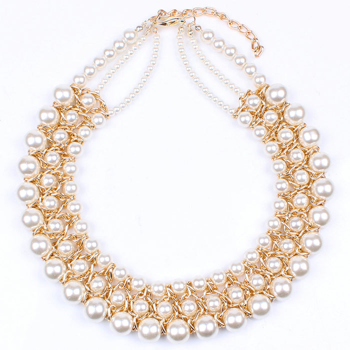 Jewelry WholesaleWholesale Three Layer Pearl Necklace JDC-NE-Miaol006 Necklaces 淼莱 %variant_option1% %variant_option2% %variant_option3%  Factory Price JoyasDeChina Joyas De China