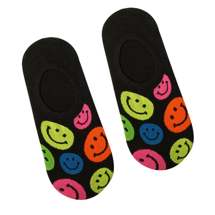 Jewelry WholesaleWholesale Cute Smiley Cotton Women's Invisible Socks Short Socks JDC-SK-YaT006 Sock 崖头 %variant_option1% %variant_option2% %variant_option3%  Factory Price JoyasDeChina Joyas De China