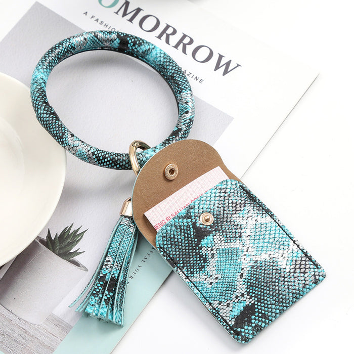 Wholesale Wristlet Keychain PU Tassel Leather JDC-KC-HHeng002