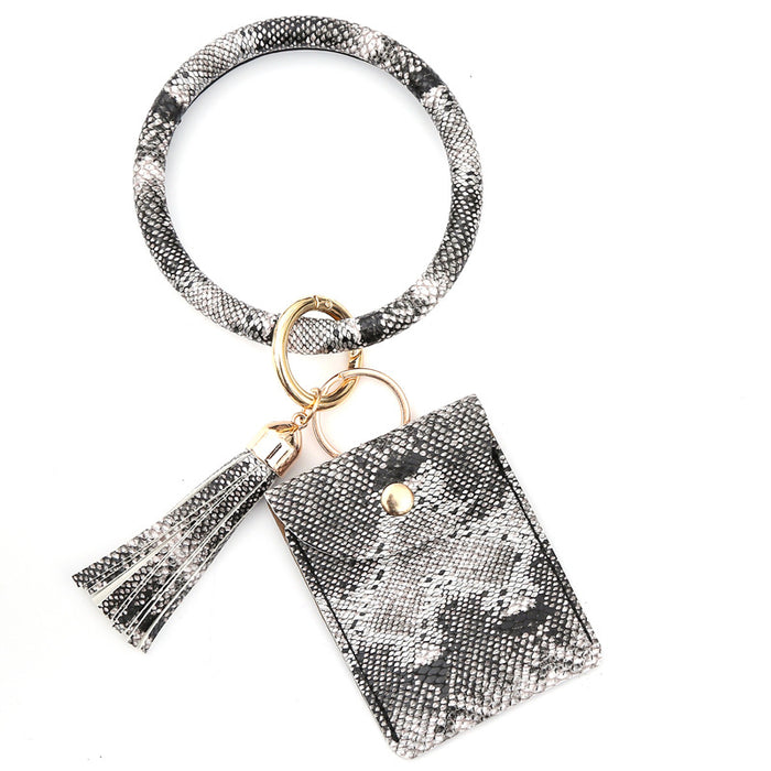 Wholesale Wristlet Keychain PU Tassel Leather JDC-KC-HHeng002